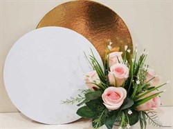 Подложка Д 260 мм.3,2 мм. золото/жемчуг 1901