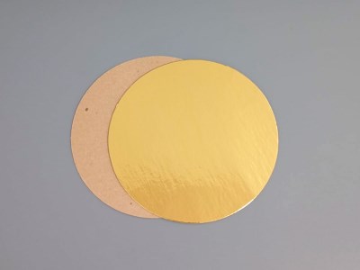 Подложка Д 138 мм.0,8 мм.золото/крафт 2410