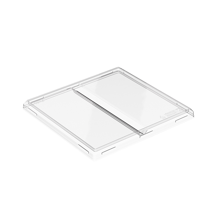 Крышка прозрачная OneClick 1200 мл плоская 2 секции 2322