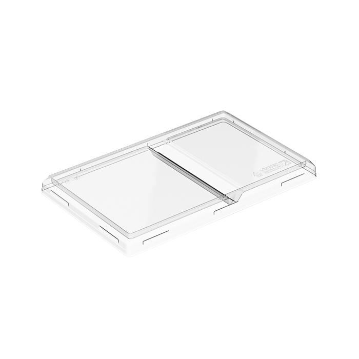 Крышка прозрачная OneClick 800 мл плоская 2 секции 2354